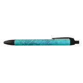 Stylo Noir Lotus texturé bleu (Haut)