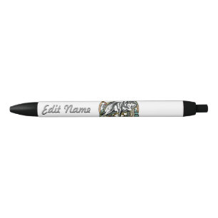 Stylo Noir Loup Dreamcatcher