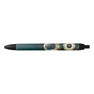 Stylo Noir Loupe en style Steampunk