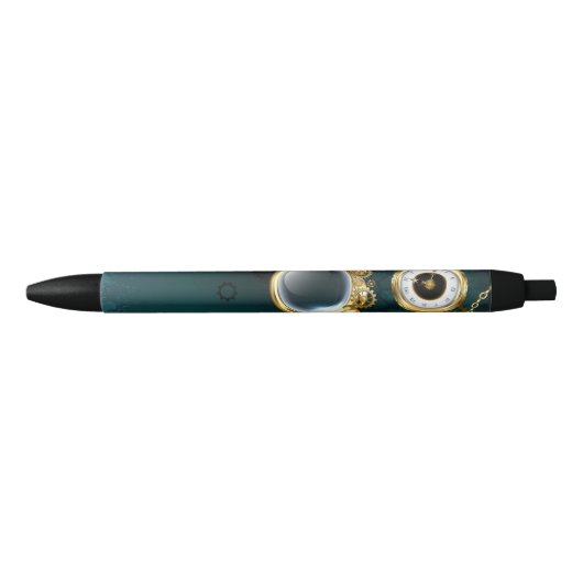 Stylo Noir Loupe en style Steampunk (Devant)