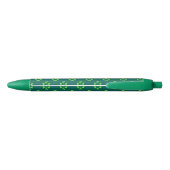 Stylo Noir Lucky quatre feuilles shamrock (Dos)