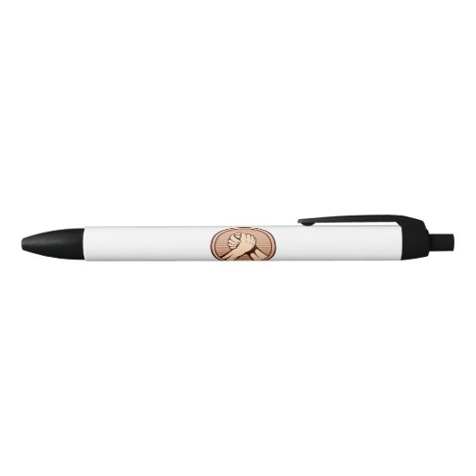 Stylo Noir Lutte de bras de bronze (Haut)
