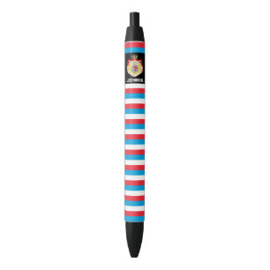 Stylo Noir Luxembourg Drapeau mignon Patriotique