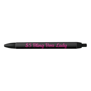 Stylo Noir Madame de patron de $5 Bling