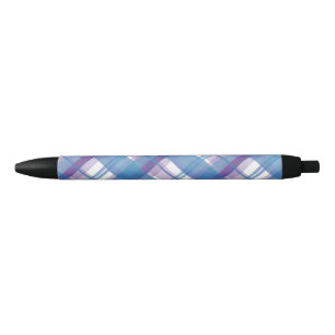 Stylo Noir Madras Plaid Blue et Purple