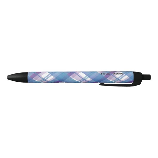 Stylo Noir Madras Plaid Blue et Purple (Bas)