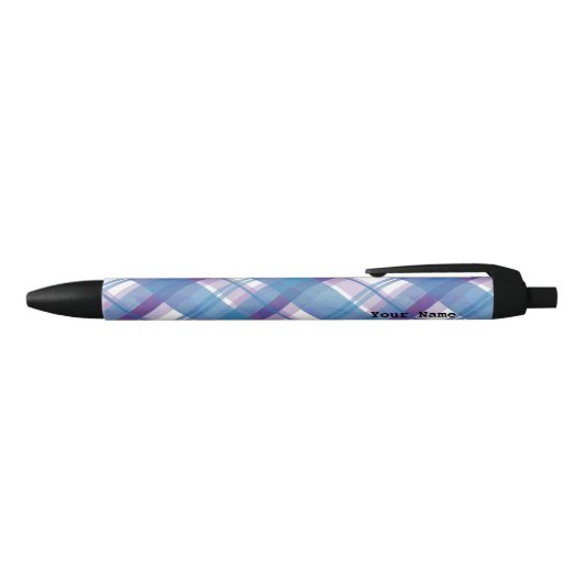 Stylo Noir Madras Plaid Blue et Purple (Haut)