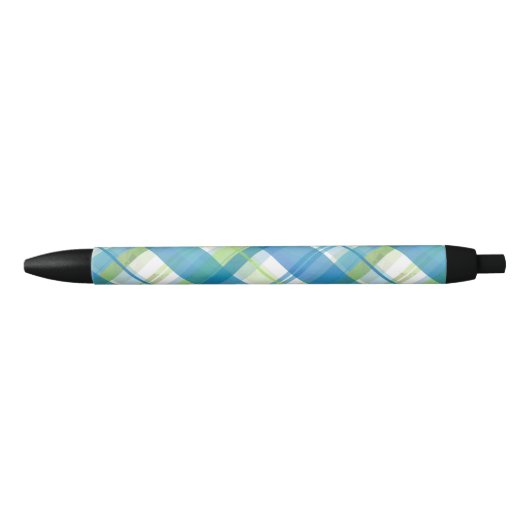 Stylo Noir Madras Plaid Green et Blue (Devant)