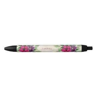Stylo Noir Magenta Country Floral