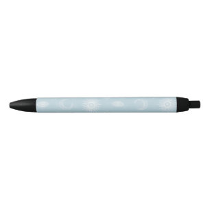 Stylo Noir Magical White Moon Sun Stars Blue pattern