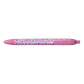 Stylo Noir MahJongg conception de tuiles sur rose (Dos)