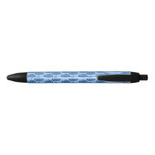 Stylo Noir Main de henné de Hamsa (bleu) (Dos)