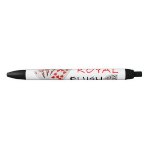 Stylo Noir Mains de poker - Royal Flush