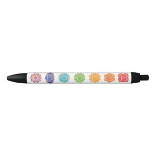 Stylo Noir Maître Reiki Chakras  Entreprise