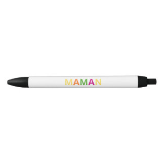 Stylo Noir "MAMAN" Cute Pastel Colorful Pen