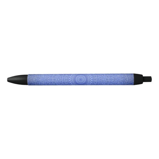 Stylo Noir Mandala bleu (Devant)