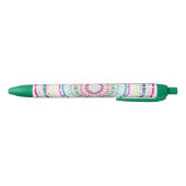 Stylo Noir mandala coloré (Bas)