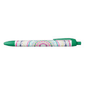 Stylo Noir mandala coloré (Haut)