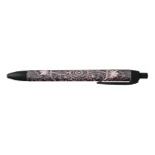 Stylo Noir Mandala de l'oeil rose noir (Bas)
