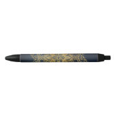 Stylo Noir Mandala d'or (Devant)