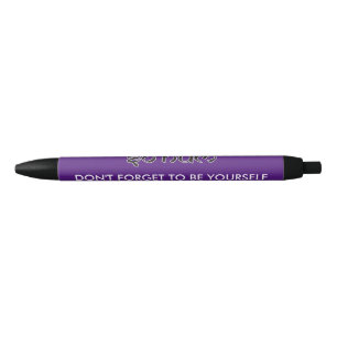 Stylo Noir Mantra SO HUM - contour noir et blanc plat