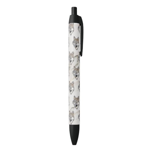 Stylo Noir Marbre Beige Et Loup Gris (Bas (Vertical))