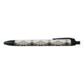 Stylo Noir Marbre blanc et or craquelé moderne (Haut)