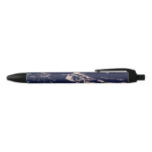 Stylo Noir Marbre d'or Rose bleu Chic Navy (Haut)