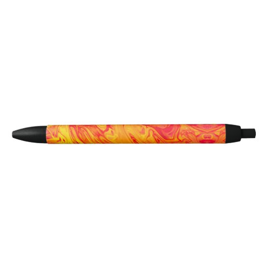 Stylo Noir Marbre du volcan Fire Lava (Devant)