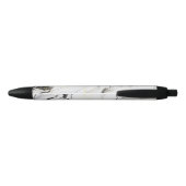 Stylo Noir Marbre noir et blanc (Dos)