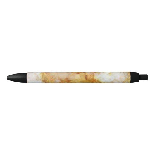 Stylo Noir Marbre plu doré (Devant)