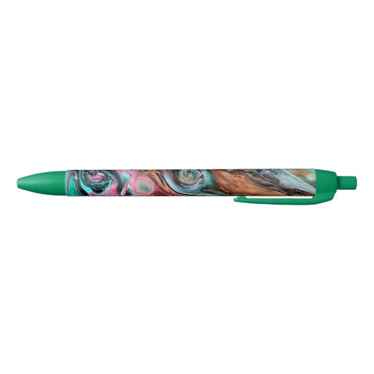 Stylo Noir Marbre rose et vert (Bas)