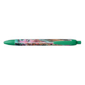 Stylo Noir Marbre rose et vert (Dos)