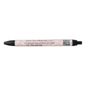 Stylo Noir Marbre rose Faux (Devant)