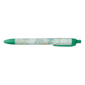 Stylo Noir Marbre Turquoise (Bas)