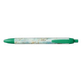 Stylo Noir Marbre Turquoise (Dos)