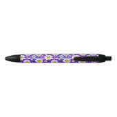 Stylo Noir Marguerites et Feuilles (Dos)
