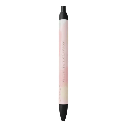 Stylo Noir Mariage Abstrait Pastel moderne (devant Vertical)
