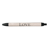 Stylo Noir Mariage chic perle glamour ivoire rose  (Devant)