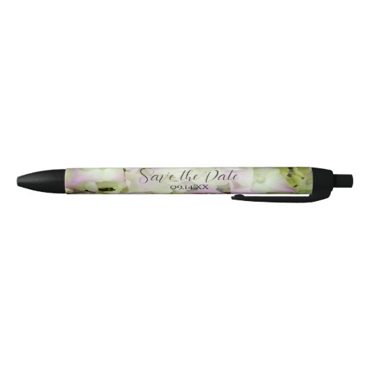 Stylo Noir Mariage d'Hydrangea presque rose Enregistrer la da (Bas)