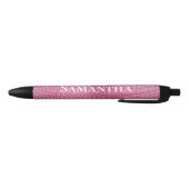Stylo Noir Mariage Faux Crocodile Rose Fête de Mariage (Bas)