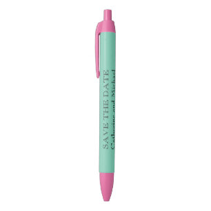Stylo Noir Mariage mariée Groom Enregistrer la date Couleur p