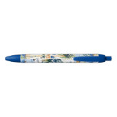 Stylo Noir Mariage méditerranéen bleu tropical (Dos)