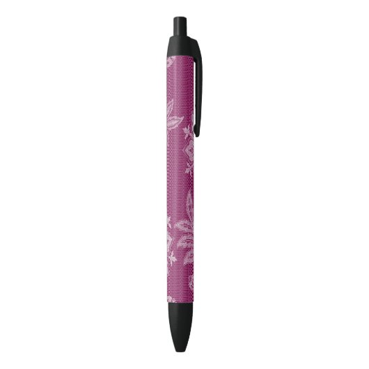 Stylo Noir Mariage Vin de Bourgogne Dentelle Fleurie (Bas (Vertical))