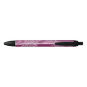 Stylo Noir Mariage Vin de Bourgogne Dentelle Florale (Dos)