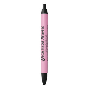 Stylo Noir Marketing d'entreprise rose personnalisée