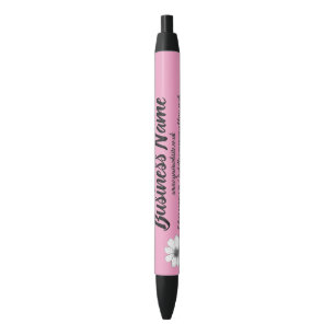 Stylo Noir Marketing d'entreprise rose personnalisée