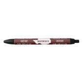 Stylo Noir Maroon Custom Text Texas Plan Howdy Texan (Devant)