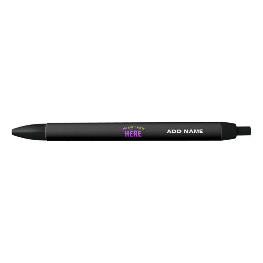 STYLO NOIR MARQUE PERSONNALISÉE VÉRIFIÉE NOIRE PERSONNALISABL (Devant)