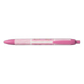 Stylo Noir Marque rose personnalisée (Dos)